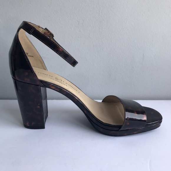 Chinese Laundry paten tortoise block heel sandals 8.5 - Picture 4 of 6